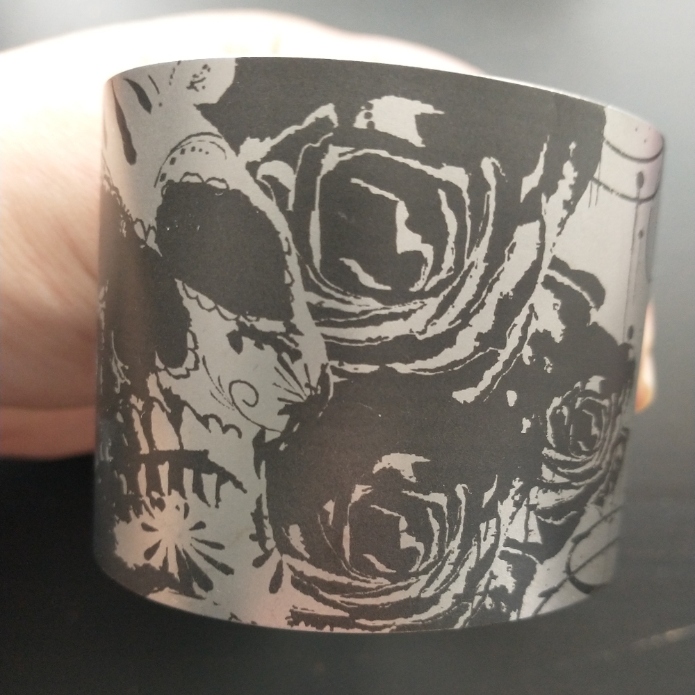 Vintage "Tattooed Steel" cuff